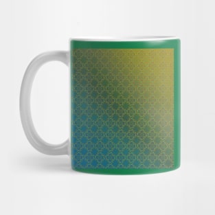 Green and blue floral pattern Mug